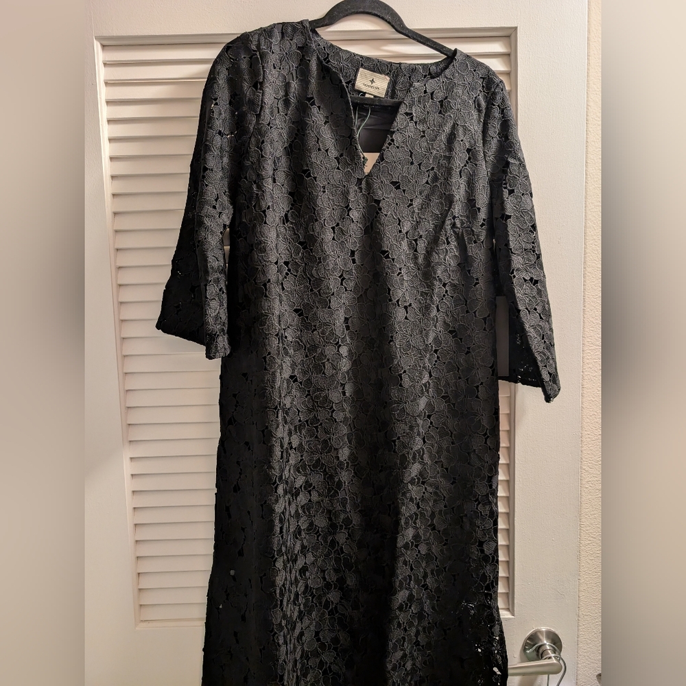 Tuckernuck Jamie Black Lace V-Neck Dress in S - Brand New w Tags